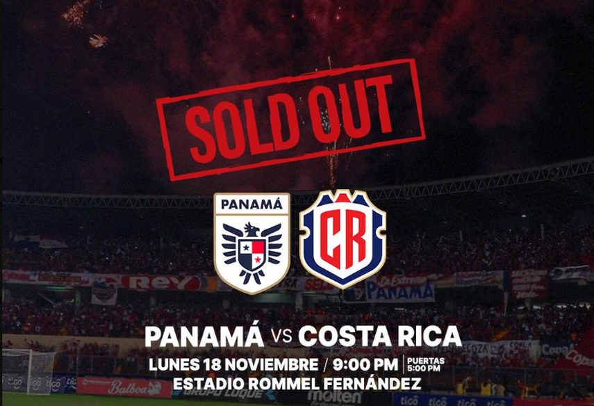 ¡Boletos agotados! FEPAFUT confirma la venta todas las entadas para el partido Panamá vs. Costa Rica.
