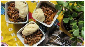 ¡Gané! Un crumble de mango con helado de coco me dio el premio