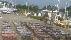 Paquetes de droga decomisados en Guna Yala.