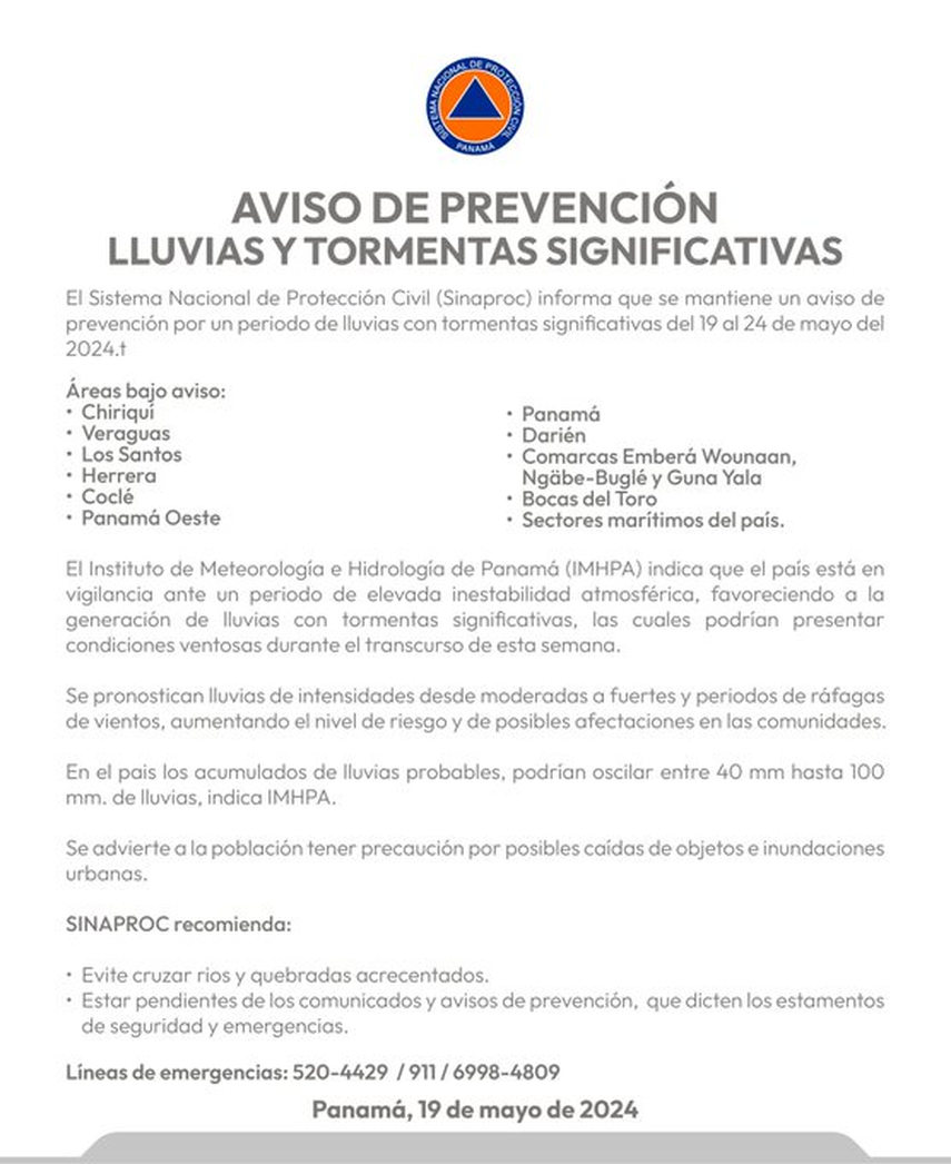 SINAPROC: ¿Hasta cuándo se mantendrán las lluvias? SINAPROC: ¿Hasta cuándo se mantendrán las lluvias?