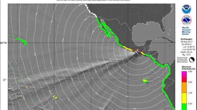 Se levanta alerta de tsunami en Panamá tras fuerte sismo en México