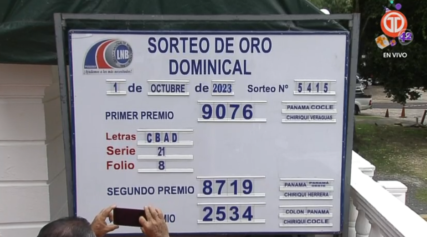 Lotería Nacional De Panamá En Vivo Resultados De Hoy 1 De Octubre De 2023