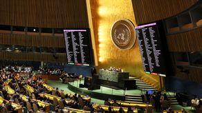 Vista de la Asamblea General de la ONU.