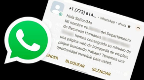 Detectar estafa de oferta de empleos en WhatsApp