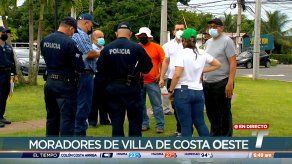 Moradores de varias barriadas de La Chorrera protestan por invasión de terrenos