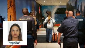 Teresina Lineth Vigil Pérez fue aprehendida en el aeropuerto.