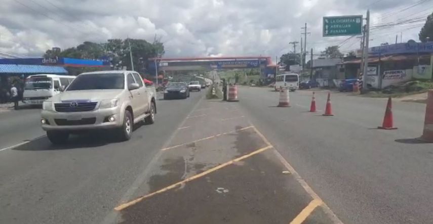 Inversión de carriles en La Espiga de La Chorrera.