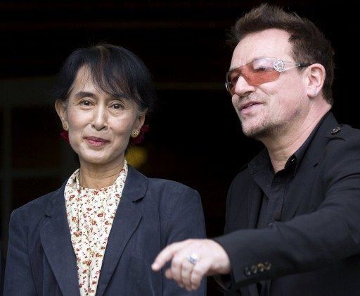 Bono, deslumbrado por su encuentro con Aung San Suu Kyi
