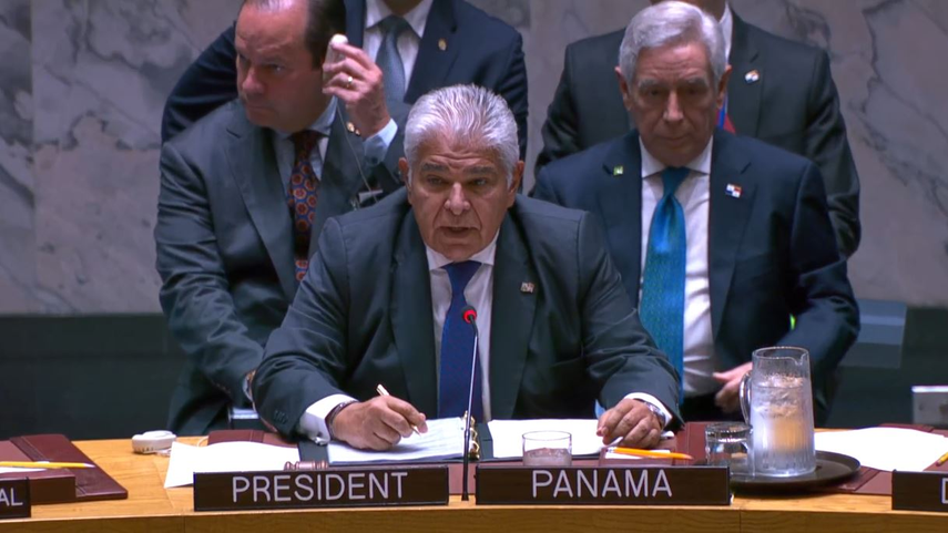 Presidente Mulino en sesión del Consejo de Seguridad de la ONU