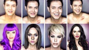 Él se convierte en mujeres famosas con solo maquillarse
