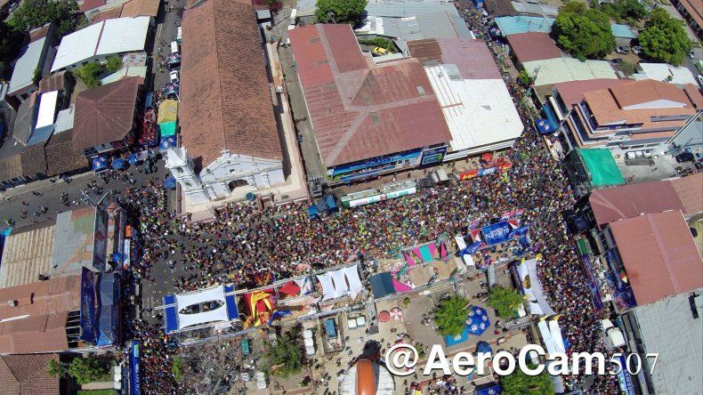 Imágenes aéreas del primer día de culecos en Las Tablas