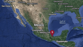 Vista de la región donde se registró el sismo en México.