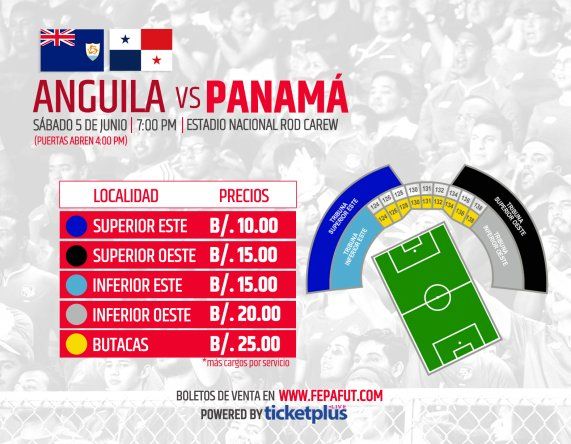 FEPAFUT lanza a la venta boletos para Anguila vs Panamá