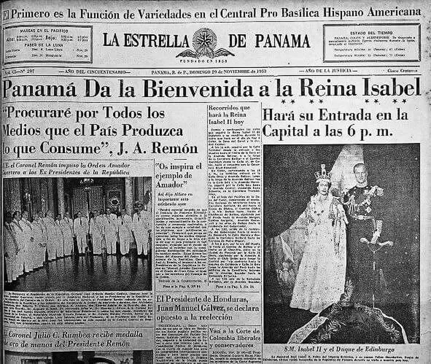 Portada de la Estrella en 1953, la Reina Isaebl II