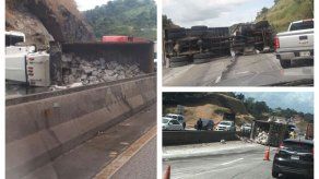 Vuelco de un camión en autopista Panamá- Colón provoca tráfico lento