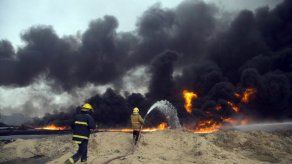 Incendio en campo petrolero de Irak pone en riesgo misiones
