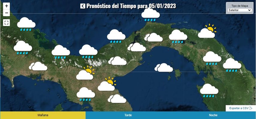 Pronóstico del tiempo durante la mañana