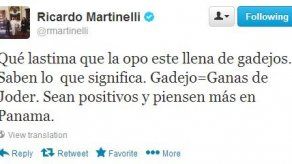 Martinelli califica a adversarios de gadejos