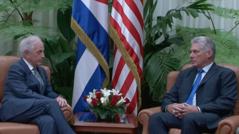 Presidente Díaz-Canel recibe a senador de EEUU