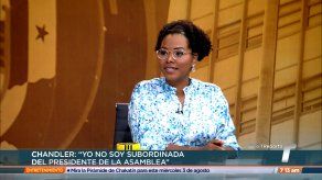Diputada Chandler aclara que no es subordinada del presidente de la Asamblea