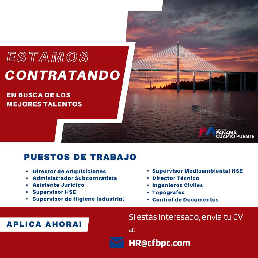 ¡Postúlate! Empleos disponibles en ciudad de Panamá