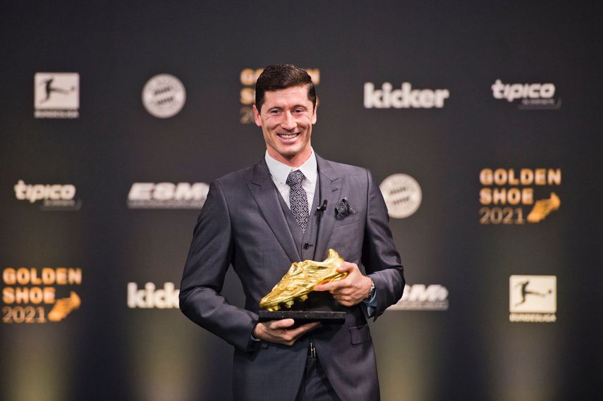 Lewandowski recibe la Bota de Oro