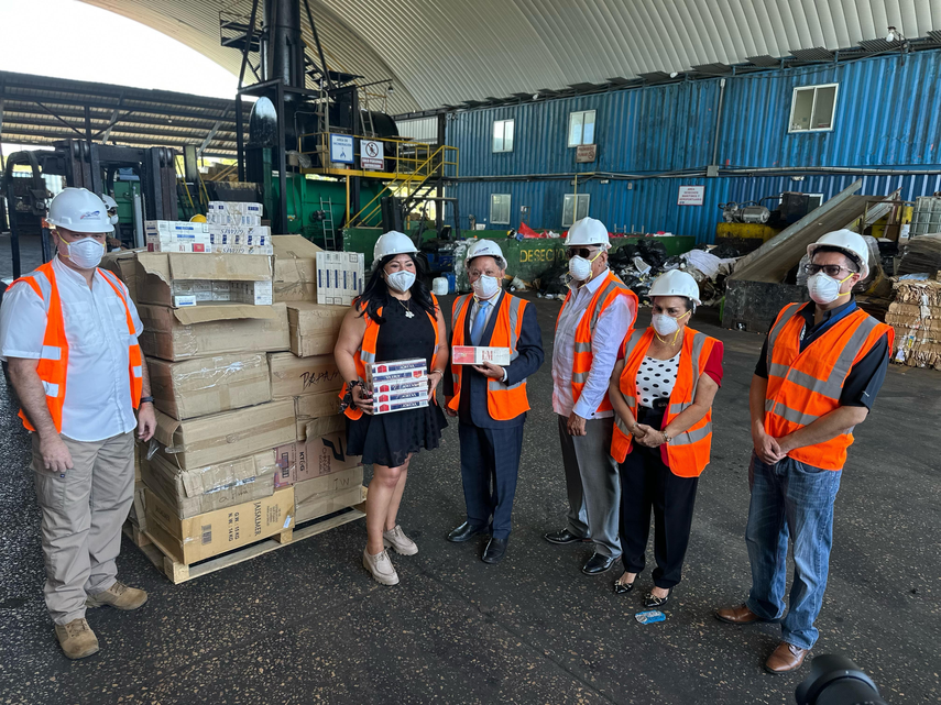 Autoridades destruyen más de 20 millones de cigarrillos de contrabando&nbsp;