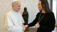María Corina Machado recibida por El Papa León XIV en la Santa Sede. María Corina Machado recibida por El Papa León XIV en la Santa Sede.
