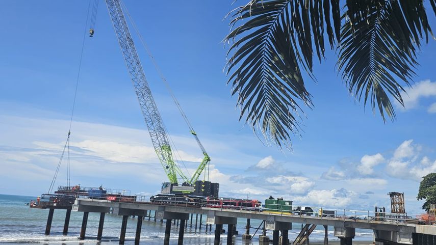 Construcción del nuevo muelle de Puerto Armuelles.&nbsp;