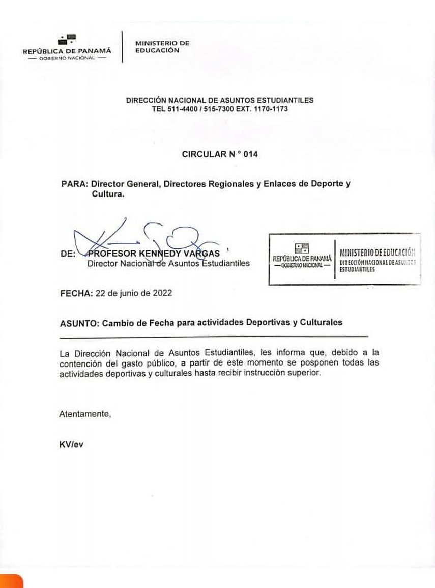 MEDUCA pospone actividades por contención de gastos durante el 2022, para gremios magisteriales esta decisión ha sido un error por parte de la administración educativa.