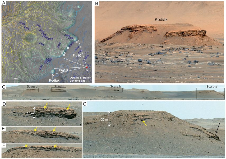 El equipo llegó a la conclusión de que estas enormes rocas debían proceder del exterior del cráter o de varios kilómetros río arriba y que fueron arrastradas hasta el lecho del lago.