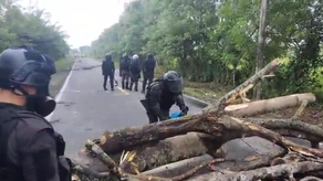 Policía Nacional reabren vías en Las Garzas y Pacora Policía Nacional reabren vías en Las Garzas y Pacora