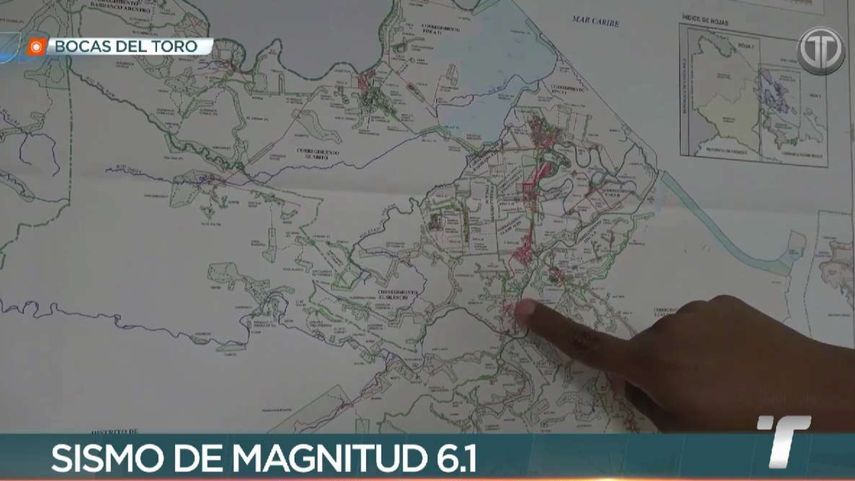 Sismo sacude la provincia de Bocas del Toro