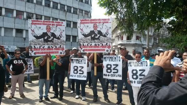 Trabajadores de la ACP protestan en la Plaza 5 de mayo, exigen aumento
