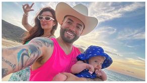 Nacho, Melany Mille y su hija.