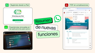 WhatsApp anunció nuevas funciones&nbsp;