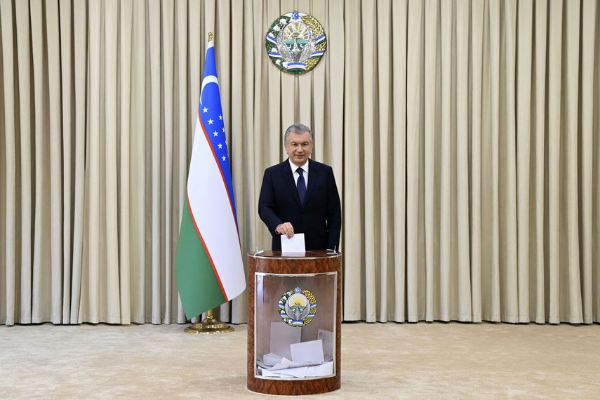 El presidente de Uzbekistán Shavkat Mirziyoyev.