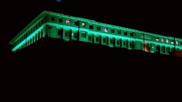 Edificio de la Administración del Canal se viste de verde por la Semana de Donación de Órganos