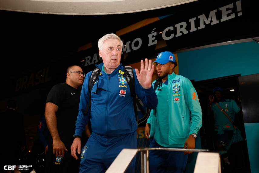 Carlo Ancelotti como DT de la Selección de Brasil.