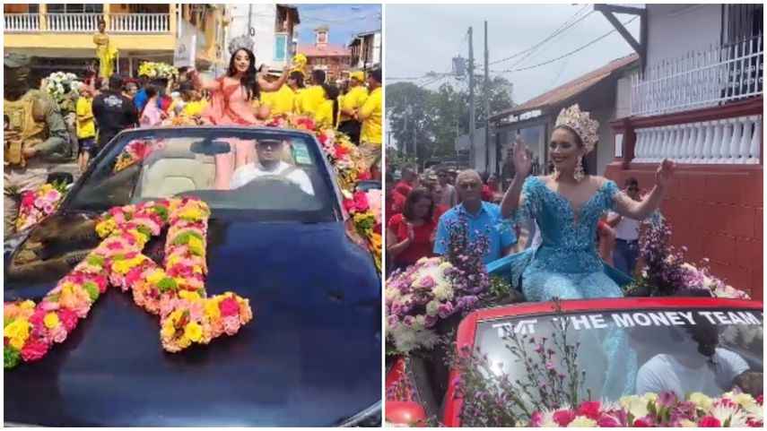 Reinas del Carnaval de Las Tablas celebran con gran caravana el sábado Santo
