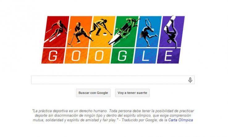 El doodle de Google muestra la bandera gay por los juegos de Sochi