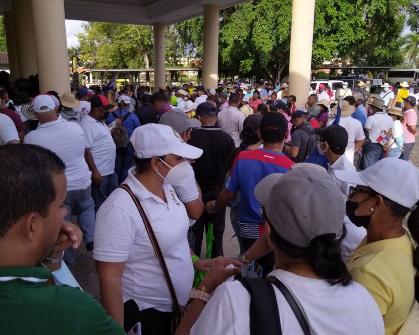Manifestaciones en la ciudad de Santiago.