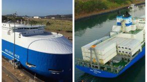 Buque de carga refrigerada y portavehículos realizaron su tránsito inaugural por el Canal