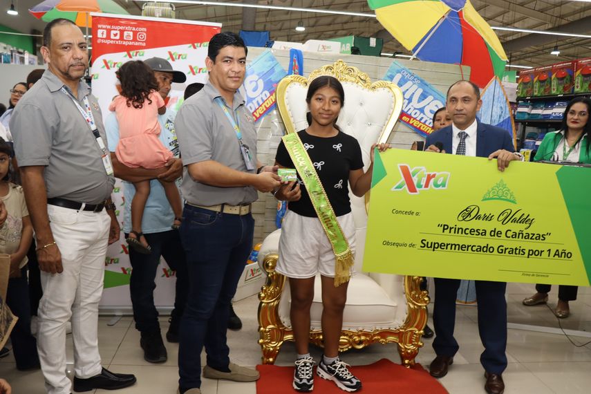 Supermercados Xtra apoya a la Princesa de Cañazas con un bono mensual y útiles escolares