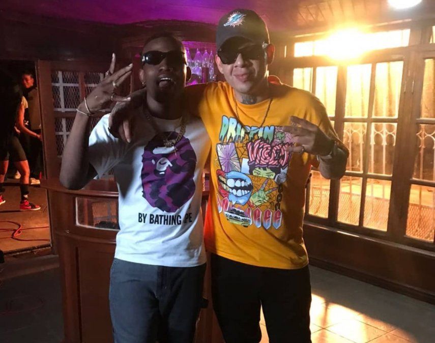 El cantante Italian Somalí junto a Franciskao El Diex.