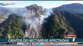 Siguen labores para controlar incendio en el Cerro Punta