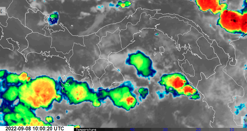 Mapa gráfico del clima para hoy.