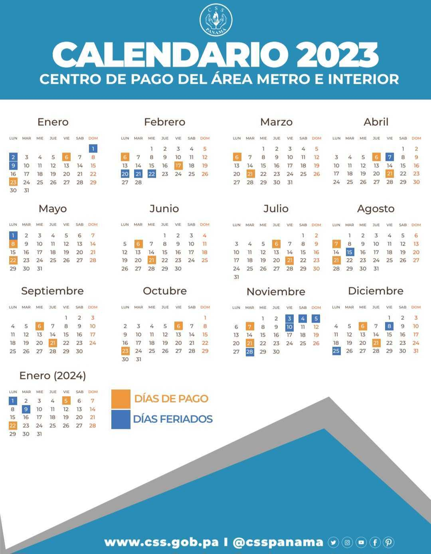 Calendario de pago del 2023