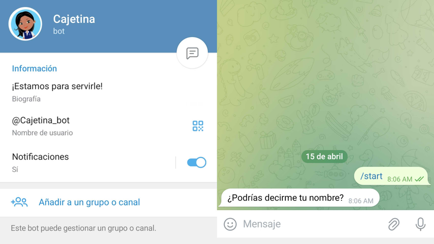 Chat por Telegram de la Caja de Seguro Social para citas médicas