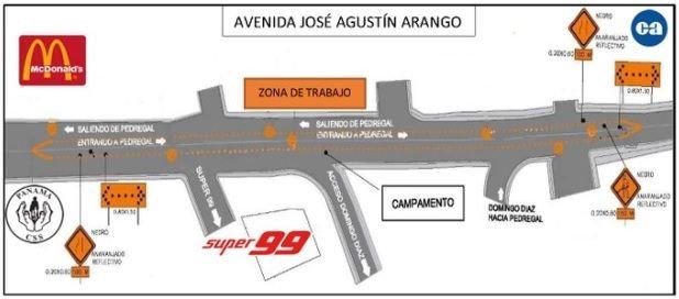 Anuncian cierre parcial en la Avenida José Agustín Arango a partir del viernes 31